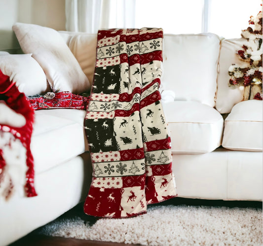 Matris Home Christmas Multicolor Blanket/Throw - Matris Home