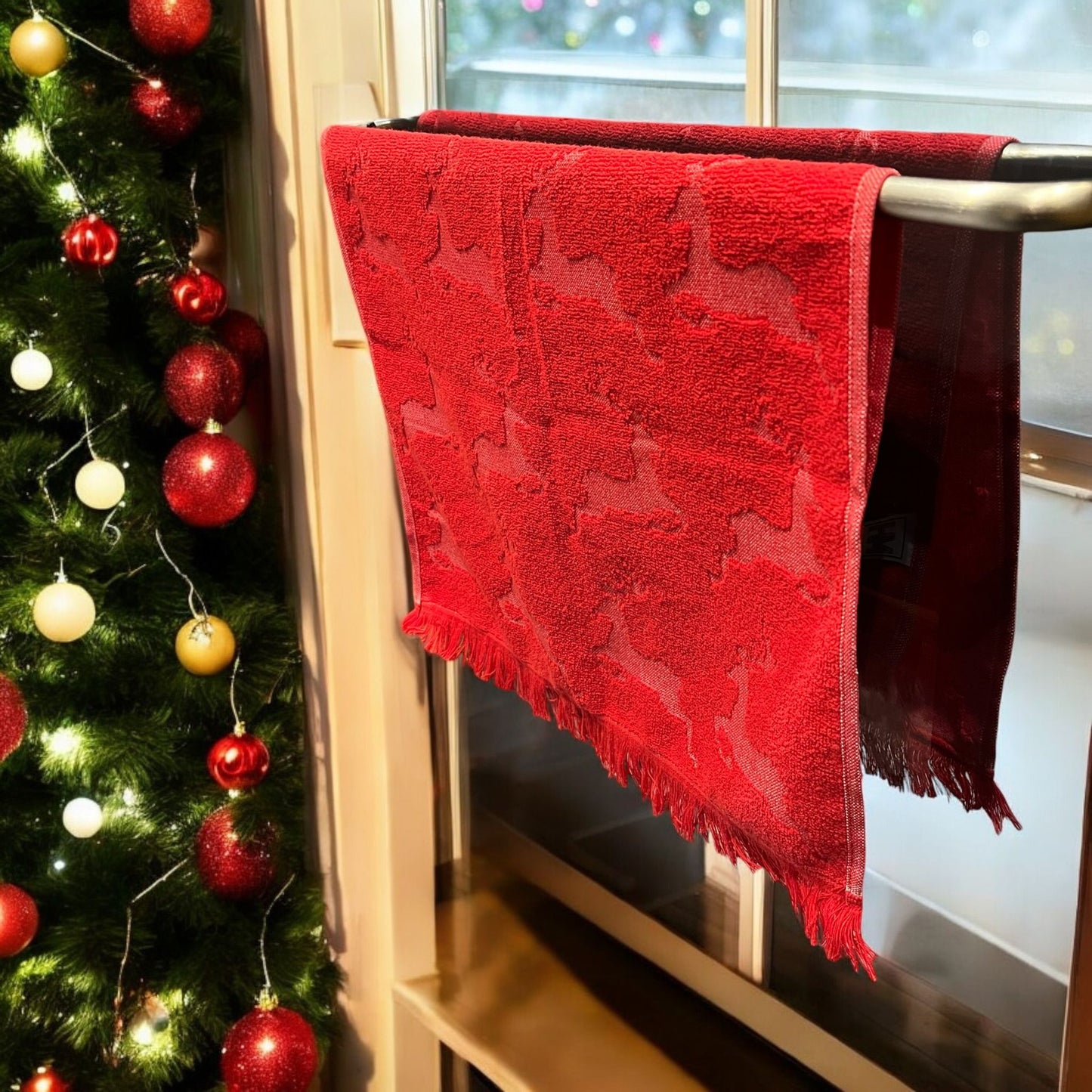 Christmas Cotton Tea Towel 2x Pack - Matris Home England