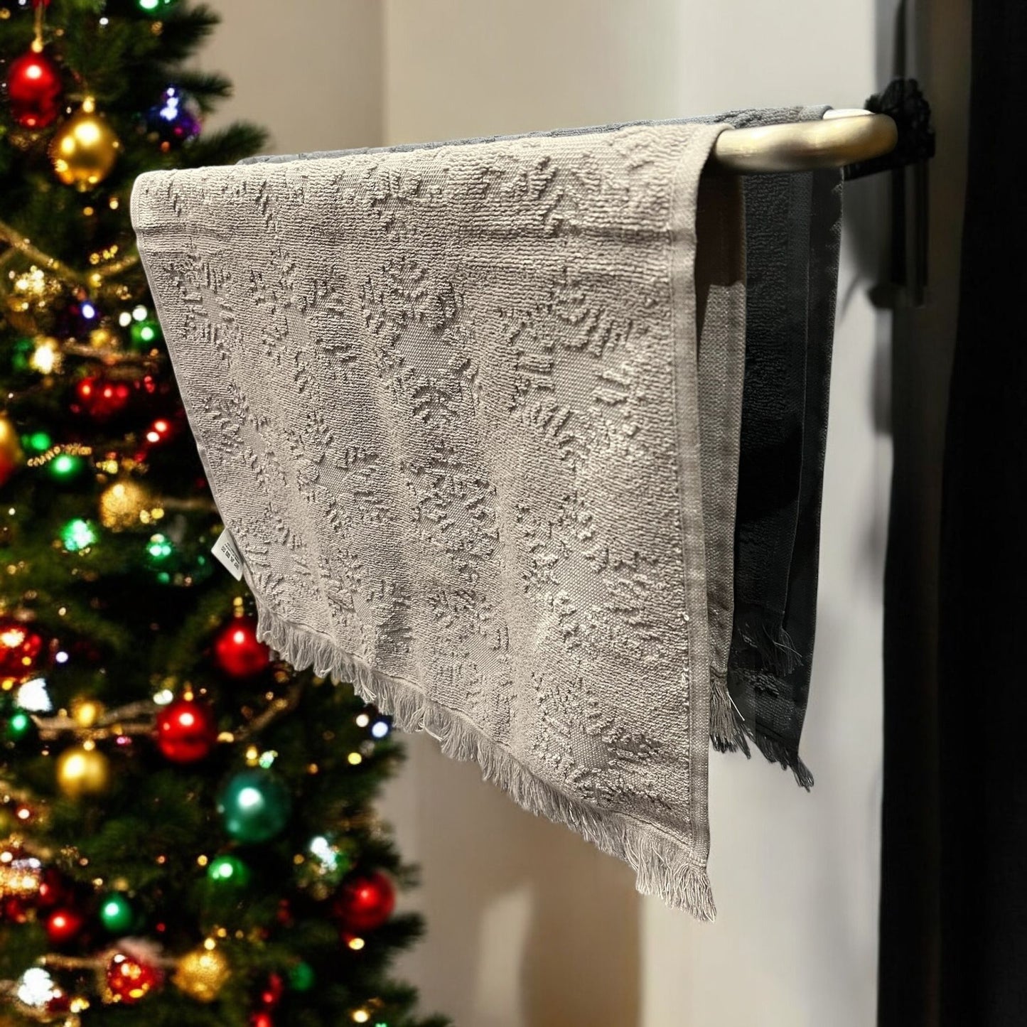 Christmas Cotton Tea Towel 2x Pack - Matris Home England