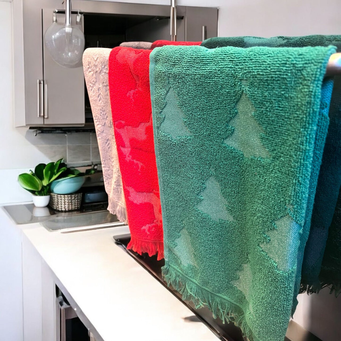 Christmas Cotton Tea Towel 2x Pack - Matris Home England