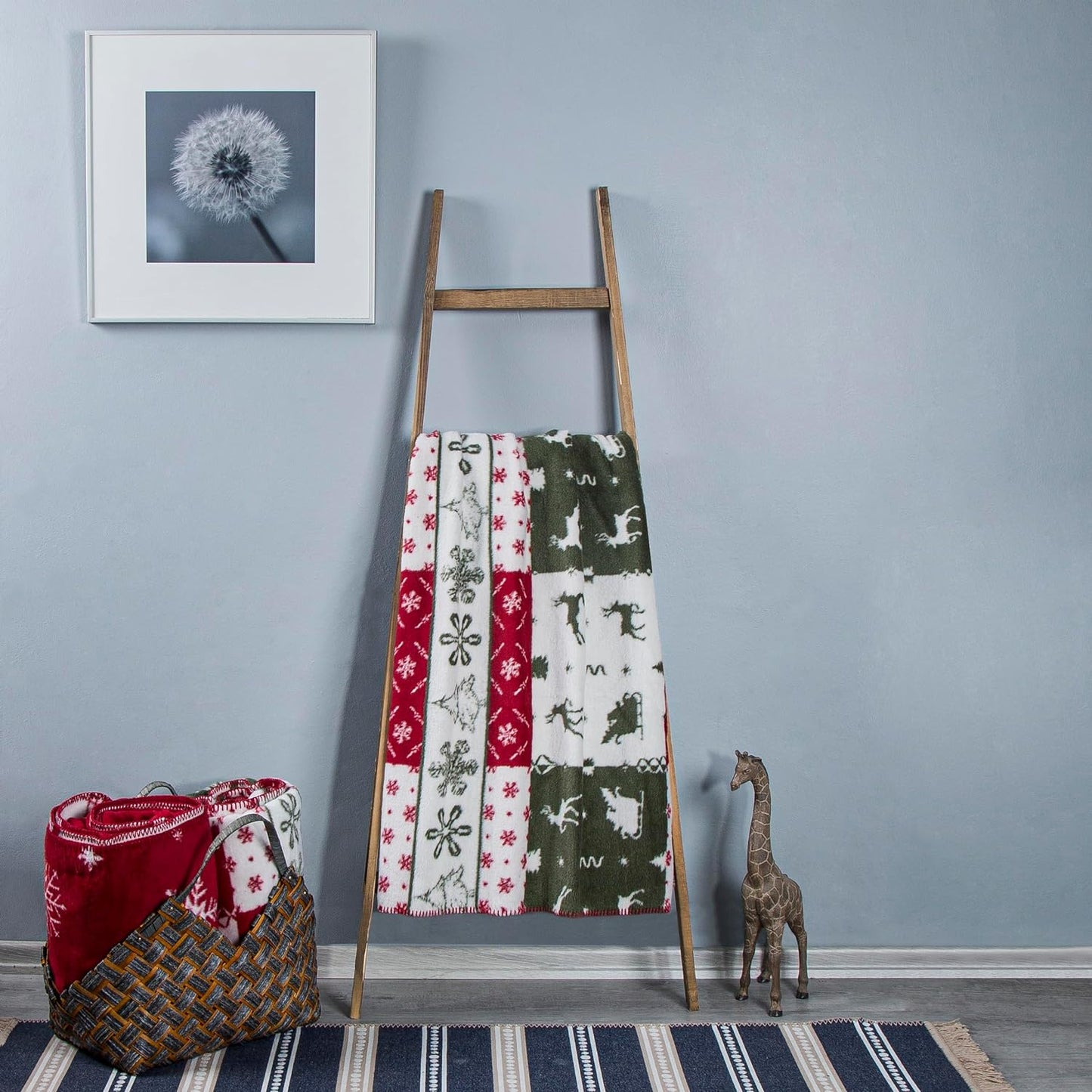 Matris Home Christmas Multicolor Blanket/Throw - Matris Home