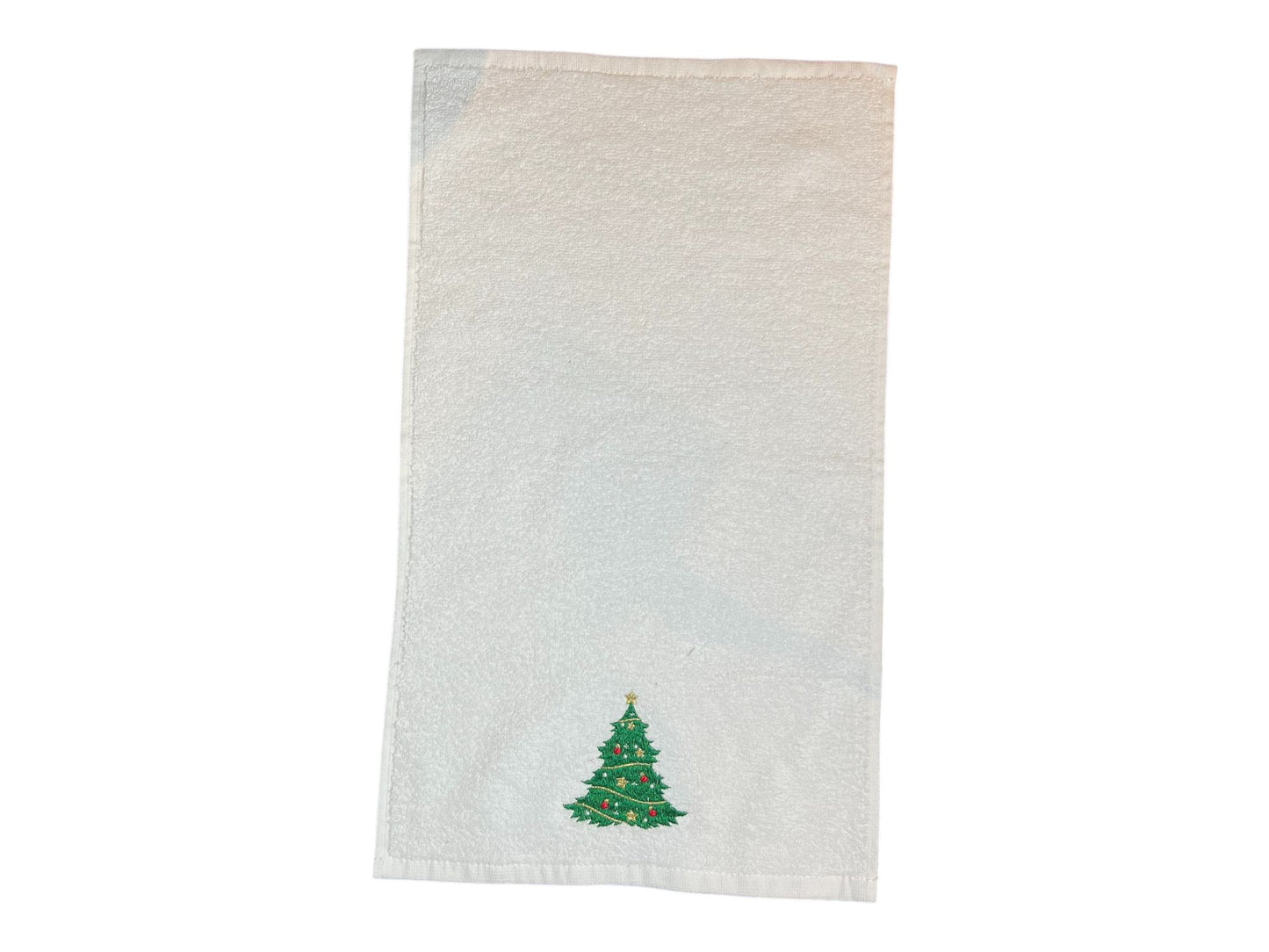 Matris Home Embroidered Christmas Face Towel Hand Made 100% Turkish Cotton 30x50cm - Matris Home England