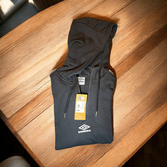 Umbro Black Sweatshirt-Half Zip Hoodie