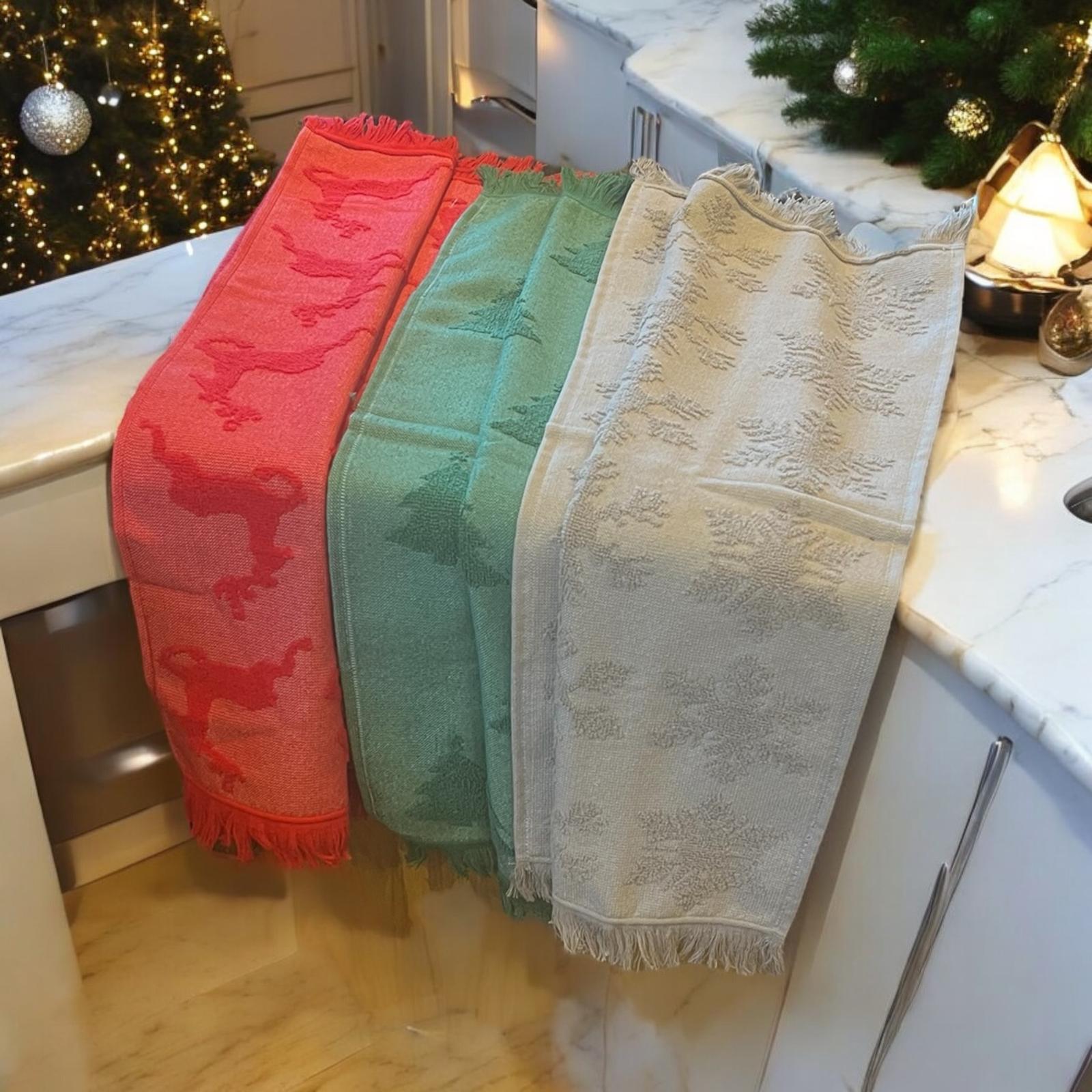 Christmas Cotton Tea Towel 2x Pack - Matris Home England
